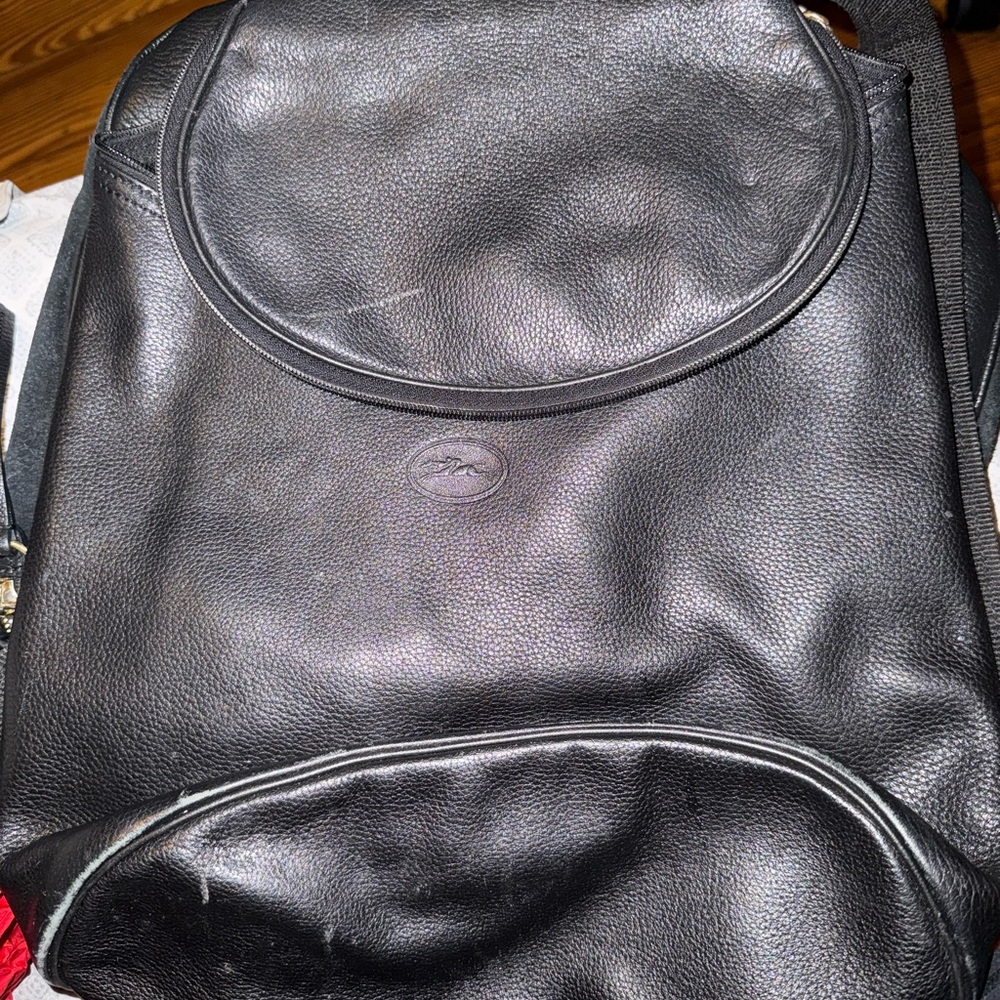 LONGCHAMP VINTAGE| Black Leather Bag